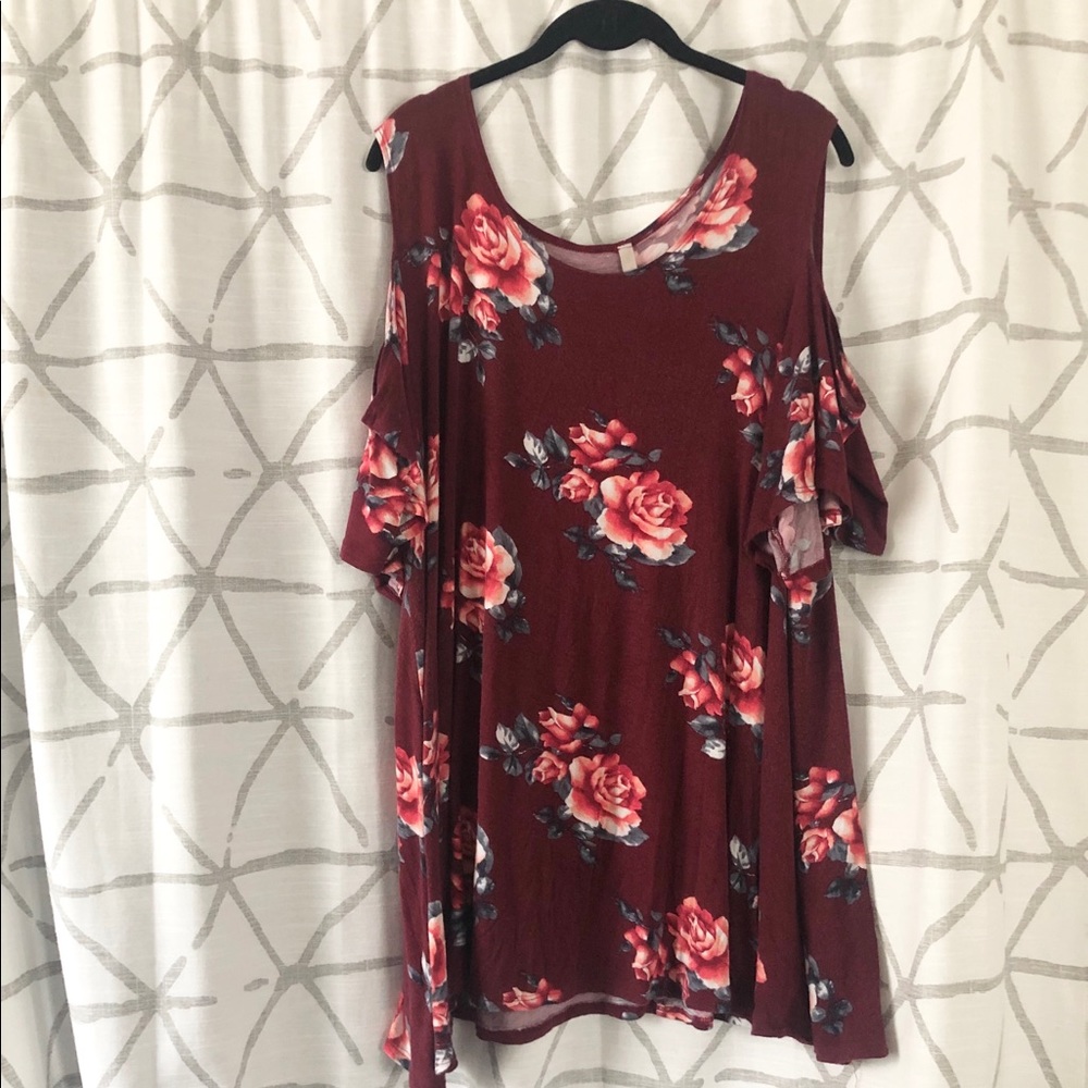 Cold Shoulder Tunic Top